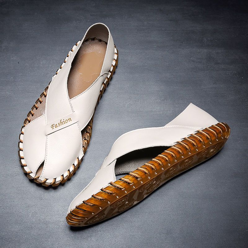 Unschlagbare Qualität Baotou Trendy 23 Jahre Neue Sommerkleidung Rutschfeste, weiche Sohlen-Fahrsandalen Herren-Strandschuhe_voghion.com