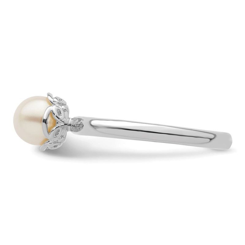 Sterling Silver Stack Exp. Polished White FW Cultured Pearl Ring_voghion.com