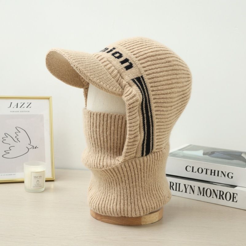 Gorro de punto polar para hombre, de invierno, resistente al viento, de una pieza, para ciclismo al aire libre, con cuello, gorro térmico de lana de una pieza._voghion.com
