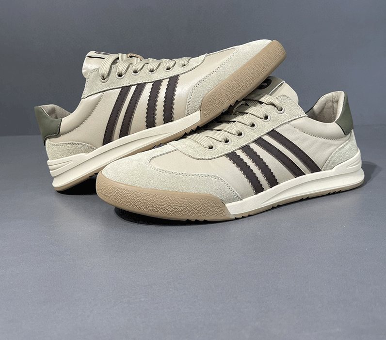 Forret Gump trendiger Port Running, Freizeitschuh aus echtem Leder mit Farbblockierung, flache deutsche Trainingsschuh, Herren_voghion.com