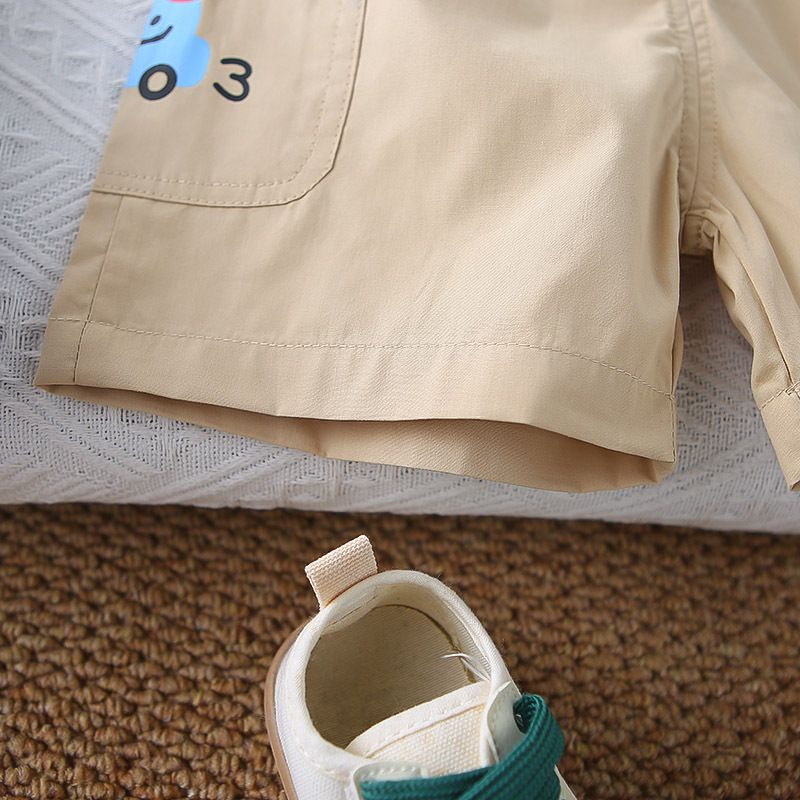 Set due pezzi alla moda per bambini, stile western, estivo, a maniche corte e girocollo, 2025, per neonati e bambini_voghion.com