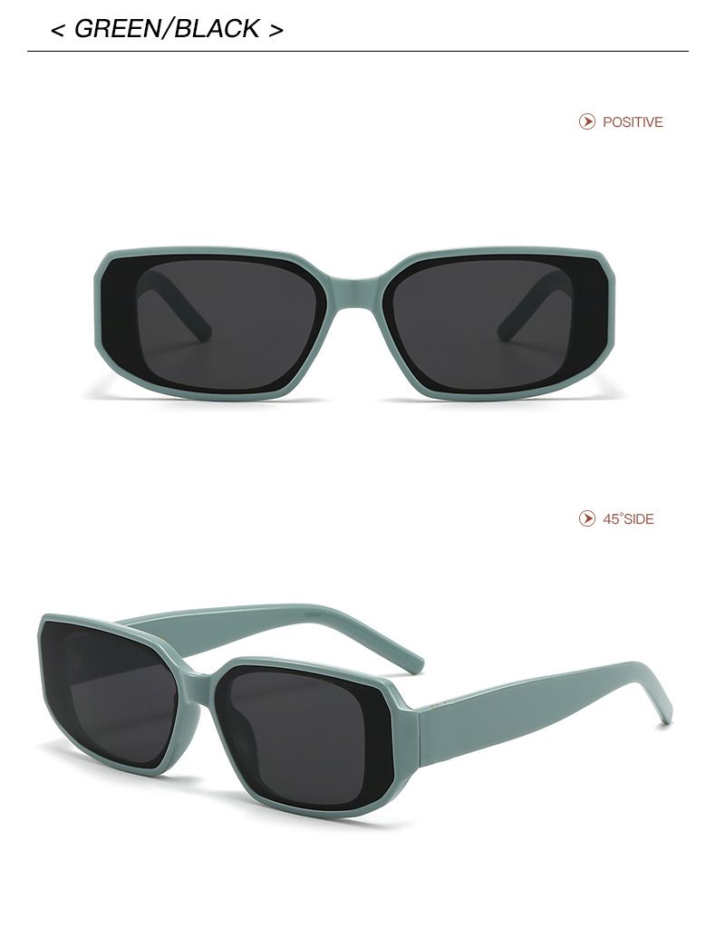 Lunettes de soleil unisexes tendance, monture carrée décontractée, idéales pour le shopping et la conduite, 6263_voghion.com