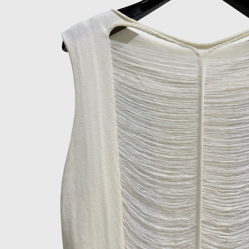 meisje SUBHUMAN | Hollow Out onregelmatig gebreid dames niche-ontwerp Spicy Girl doorschijnende mouwloze dunne top_voghion.com