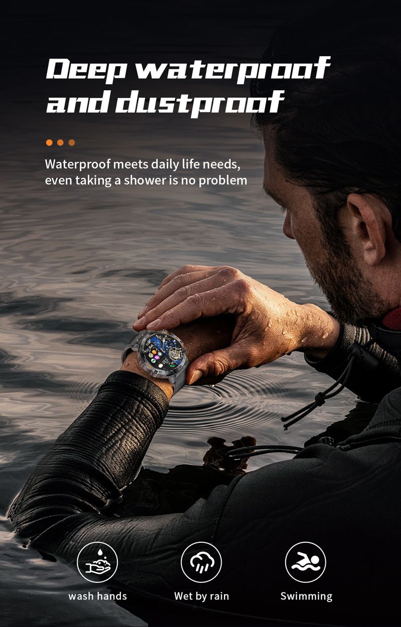 2025 LED Flashlight Smart Watch Military Watches SOS Bluetooth Call Waterproof Health Monitor Sport Smartwatch For_voghion.com