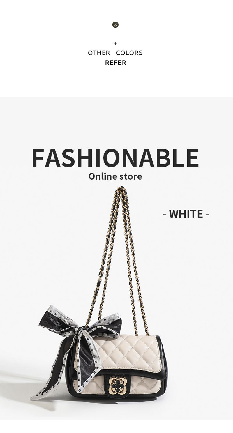 einzelne Schulter kleine quadratische Rhombus Umhängetasche Xiaoxiangfeng Mode Nischenkette Tasche_voghion.com