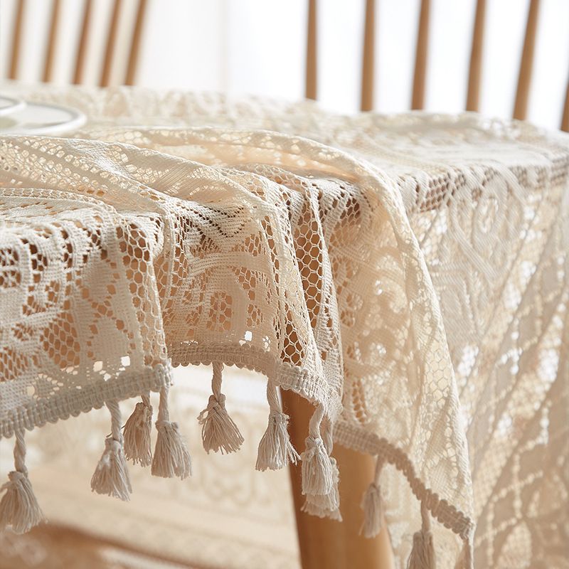 Tovaglia Bohemian Dot – Tessuto in poliestere con retro antiscivolo, motivo a pois rotondi resistente al calore per uso decorativo e da pranzo_voghion.com