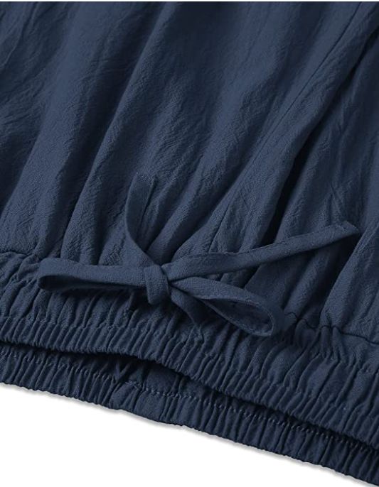 Man's clothing Yoga pants men's solid color casual pants loose cotton hemp drawstring bloomers sweatpants_voghion.com