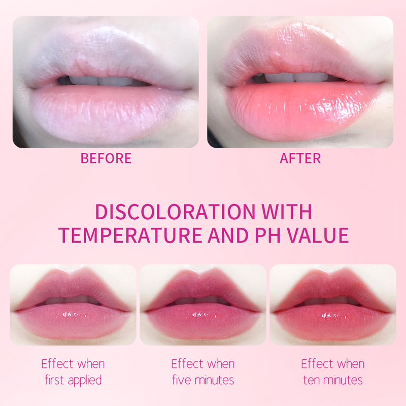 Jelly Flower Crystal Lip Balm Leppestift Temperaturfargeendrende Leppepomade Gloss Transparent Langvarig Stift_voghion.com