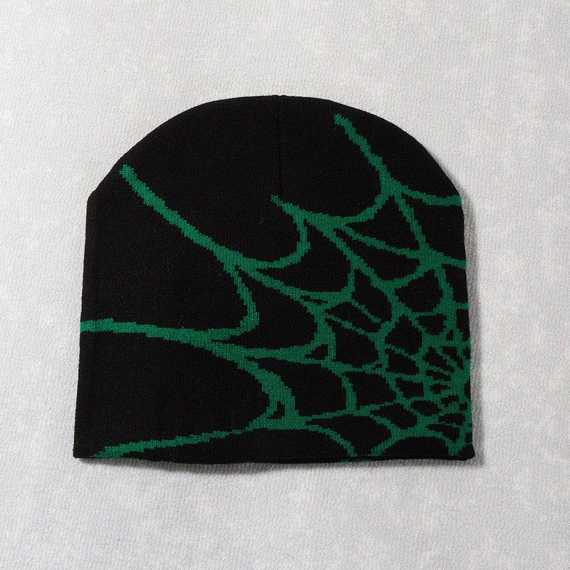 Unisex Knitted hat hat trend pullover spider web Y2K jacquard hats for men and women_voghion.com