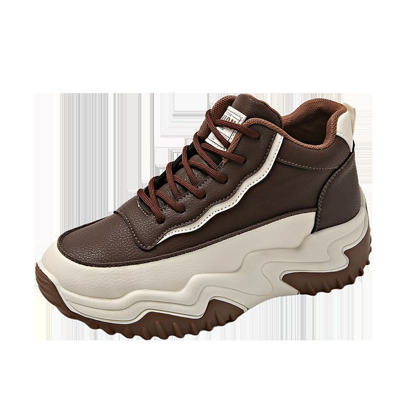 Autumn Women's High Top Children's Korean Version Versatile Thick Sole Height Increasing Sports And Leisure Dad_voghion.com