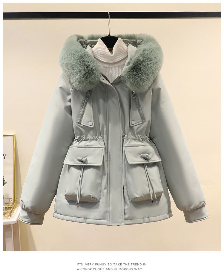 Cross border cow horn buckle faction overcomes women's loose 2024 winter clothing, small stature Korean version with_voghion.com