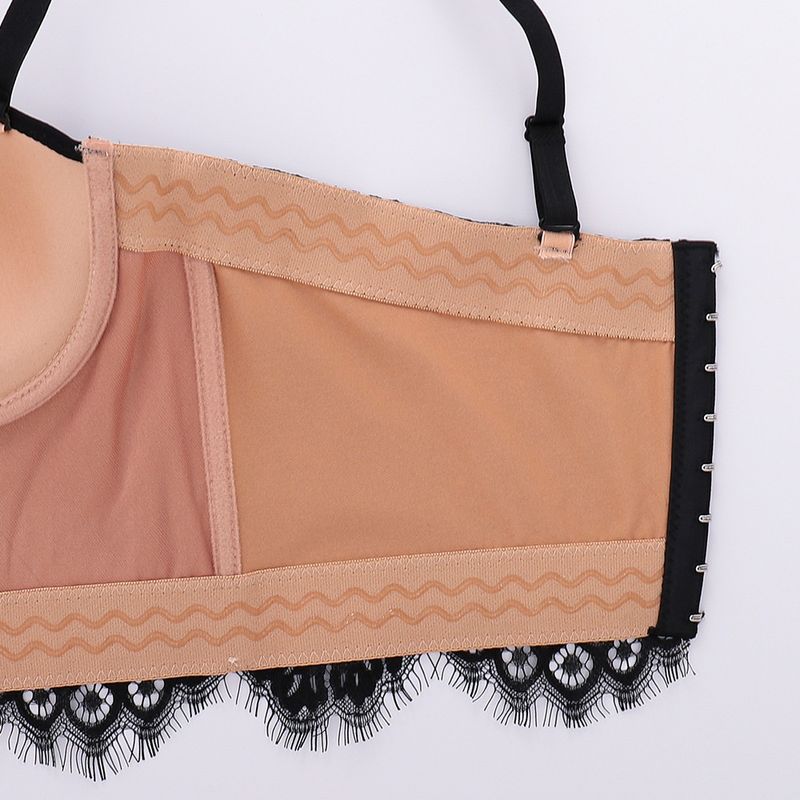 Reggiseno corto con ciglia finte e anello in acciaio, intimo arricciato, top a tubo con colori a contrasto, alla moda e alla moda_voghion.com
