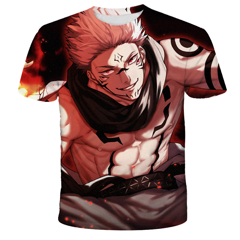 Camiseta casual de manga corta de verano con estampado digital 3D_voghion.com