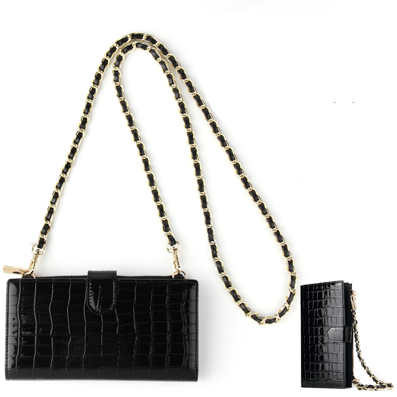 Xiaoxiangfeng chain bag, fashionable coin purse, cross-body trendy Korean version, simple solid color long mini shoulder mobile phone bag_voghion.com