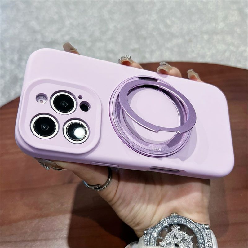 Kovový kroužek, držák, tekutý silikonový magnetický kryt na telefon pro iPhone 15 14 Plus 16 Pro Max držák kryt Fundament_voghion.com