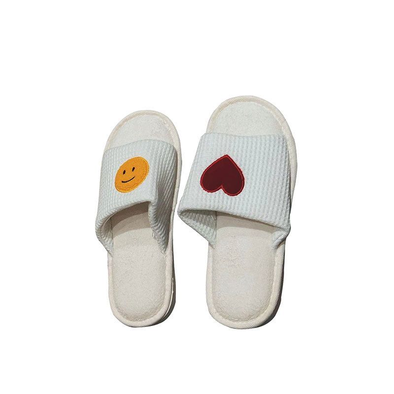 Nischendesign Lächelndes Gesicht Weiche Sohle Anti-Rutsch-Sandalenkissen Atmungsaktiv Mit Hochwertiger Inneneinrichtung Für Damen_voghion.com