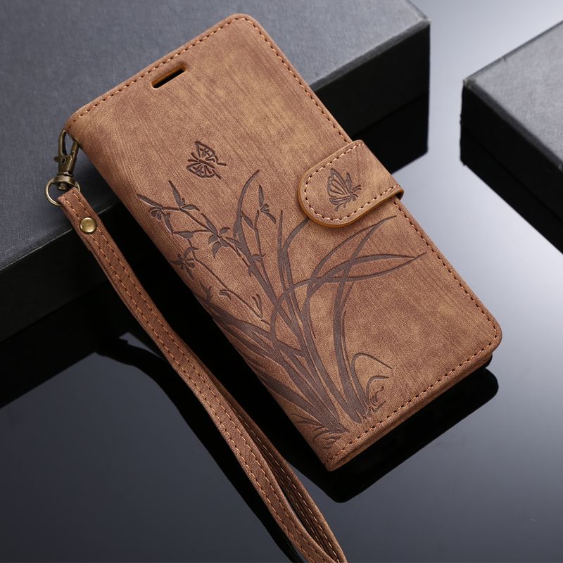 Elegant Floral PU Leather Case: Card Holder, Stand, Magnetic Lock & Lanyard - Fits Multiple Models_voghion.com