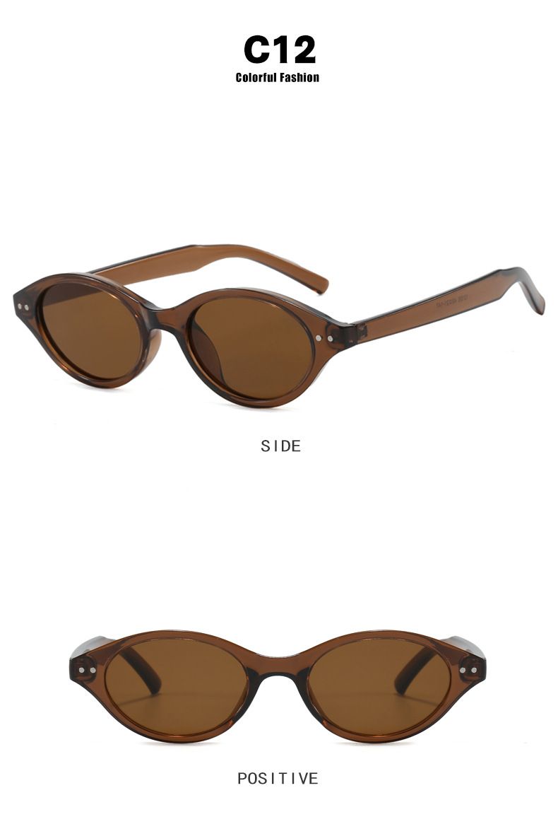 Retro Small Oval Sunglasses Women Brand Design Rivet Leopard Tortoise Shell Sun Glasses Outdoor Shades Female UV Oculos De Sol_voghion.com