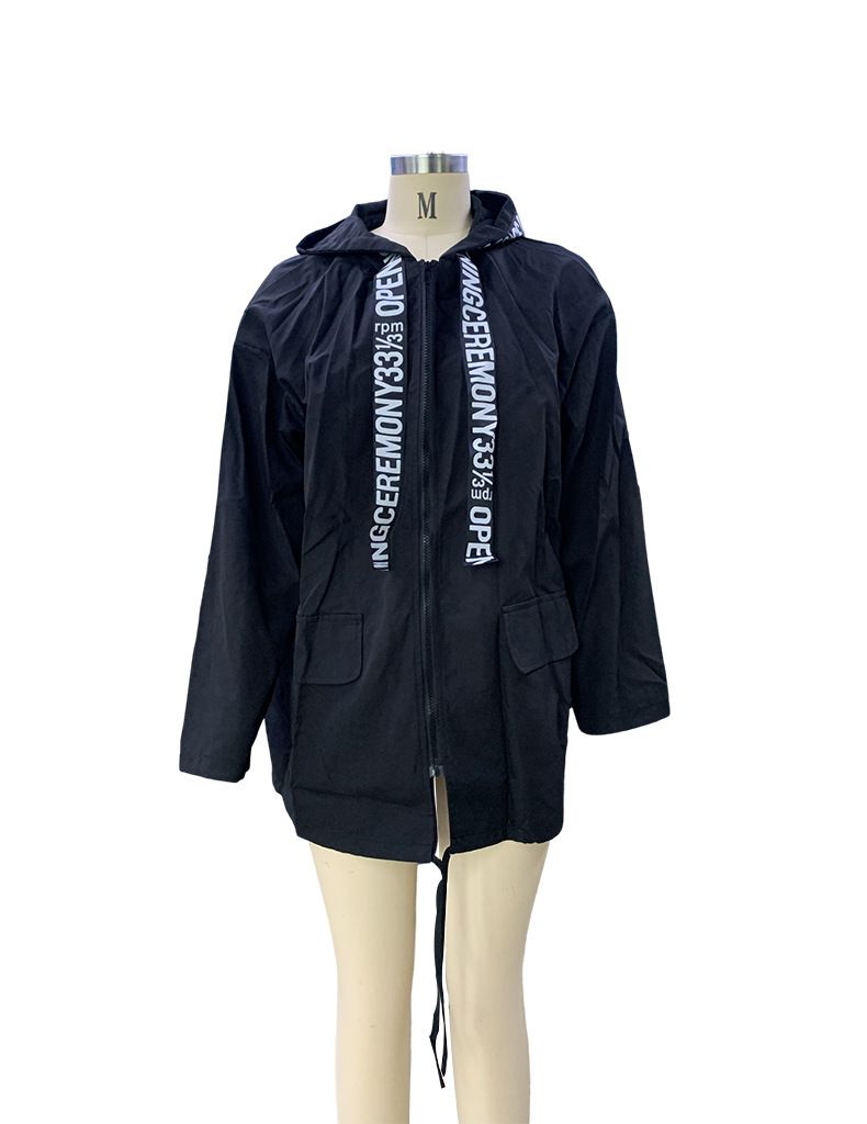 Lässiger Windbreaker mit Kapuze für Damen – Leichte, regenfeste Jacke (Grau/Schwarz/Armeegrün, S-XL)_voghion.com