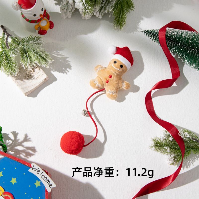 Bell Creative Gift Element Teasing Cat Wand Pet Toy Santa Claus Reindeer Snowflake_voghion.com