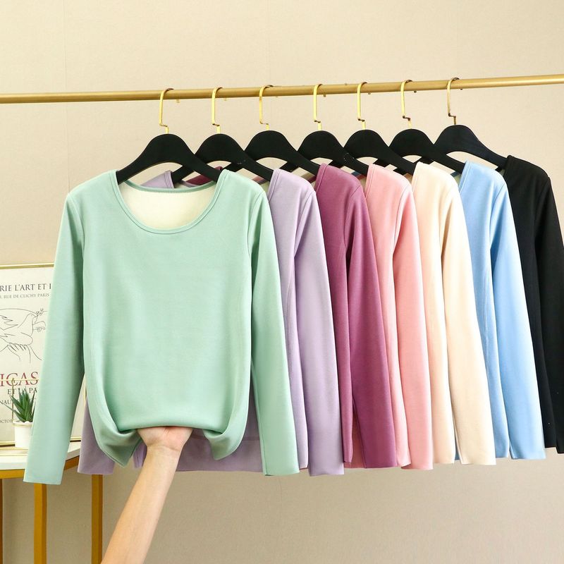 Mädchen Herbst Winter Damen Thermounterwäsche 085 Verdickte Ganzkörper-Patches Warme Funktionale Lässige Nahtlose Kälteschutzunterwäsche_voghion.com