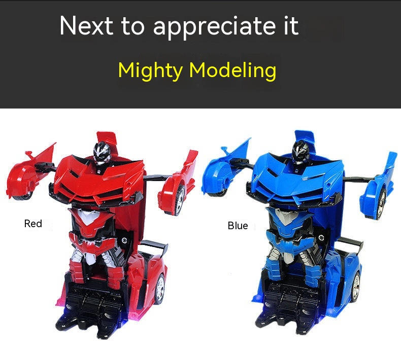 Remote One Click Deformation Car, Diamond Wireless Remote Control Car Robot, Charging Dynamic Boy And Children's Toys_voghion.com