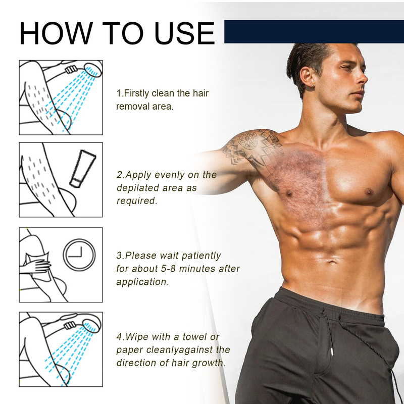 2024 New Men's Cream Full Body Warm And Non Irritating Chest Smooth Underarm Hair Removal For Legs_voghion.com