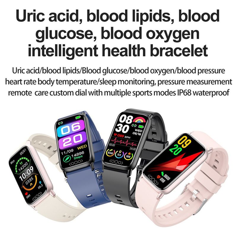 DeepFit Non-invasive Glucose, Uric Acid, Body Temperature, Heart Rate, Blood Pressure, Female Health, And Other Multi_voghion.com