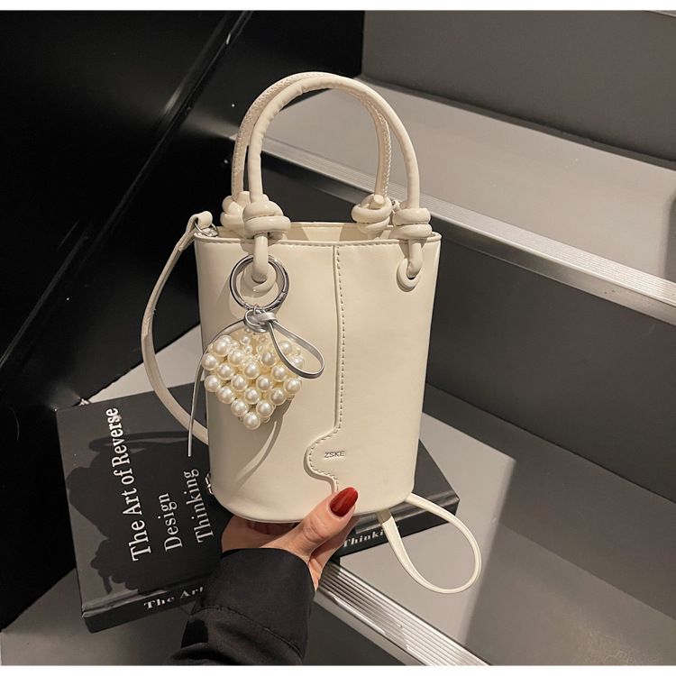 Women's Bucket Bag Stylish Silver Spice Single Shoulder Crossbody Bag With Retro Texture Carrying Bucket Bag_voghion.com