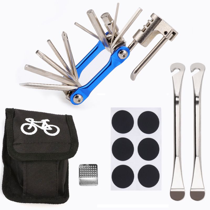 Velosipēdu remonta instrumenti daudzfunkciju remonta instrumenti bez līmes riepu remonta kombināciju komplekts kalnu velosipēdu riepu remonta instrumenti_voghion.com