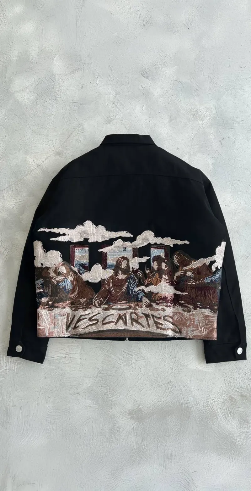 Giacca Y2K retrò ricamata da uomo: felpa da motociclista oversize hip hop, cappotto casual_voghion.com