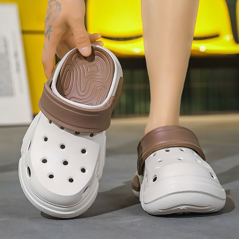 Sandali estivi da uomo, con suola spessa, antiscivolo, traspiranti e con punta rinforzata, ciabatte da spiaggia casual_voghion.com