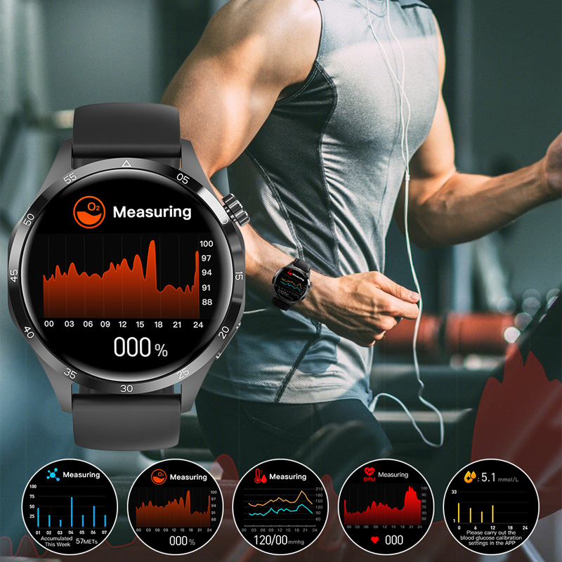 Huawei GT4 Pro Max -älykellolle Miesten verensokeri NFC AMOLED 466*466 HD-näyttö Bluetooth Call Urheiluvedenpitävä älykello_voghion.com