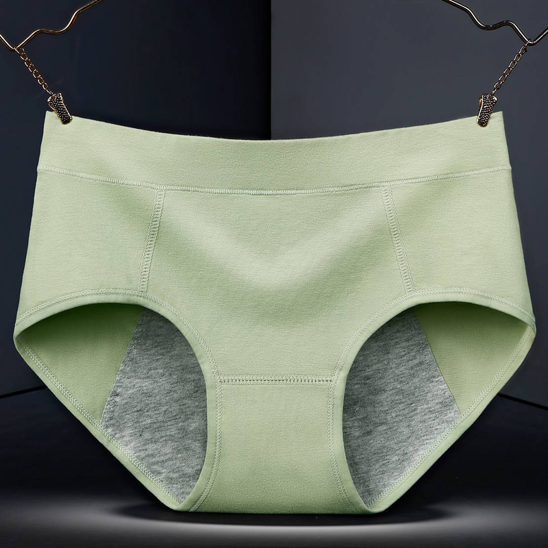 Roupa íntima fisiológica feminina cor sólida algodão puro_voghion.com