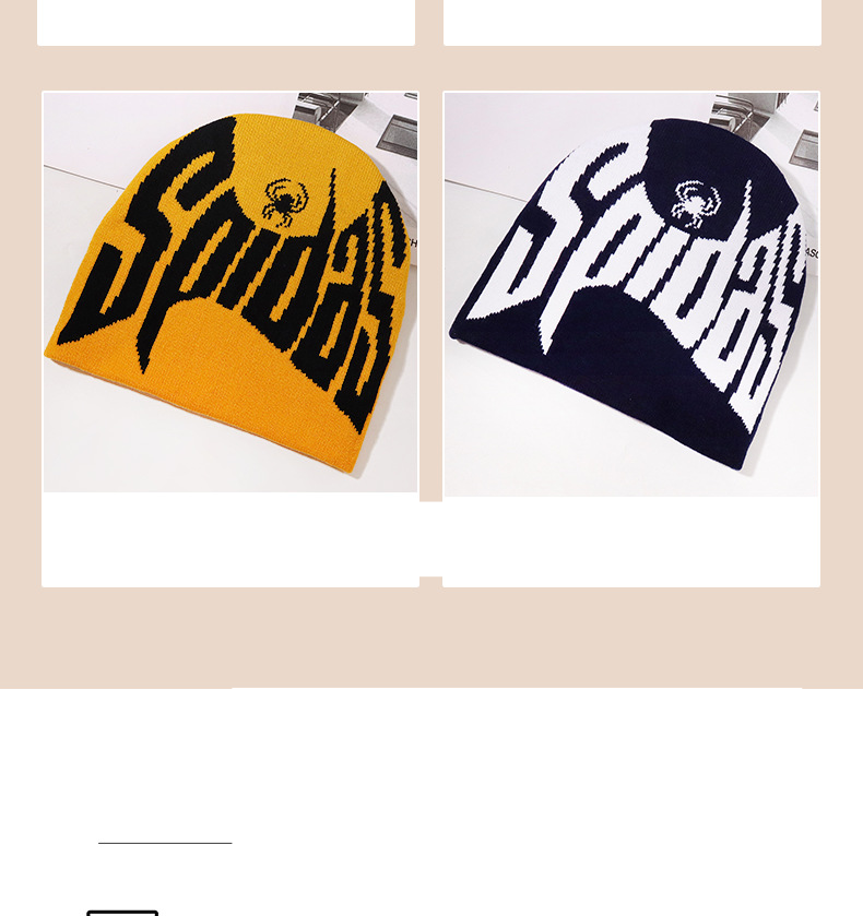 Unisex alfabēta divpusēja žakarda adīta cepure ar tendenci, viss iet kopā ar personalizētu siltu sporta braukšanu brīvā dabā_voghion.com