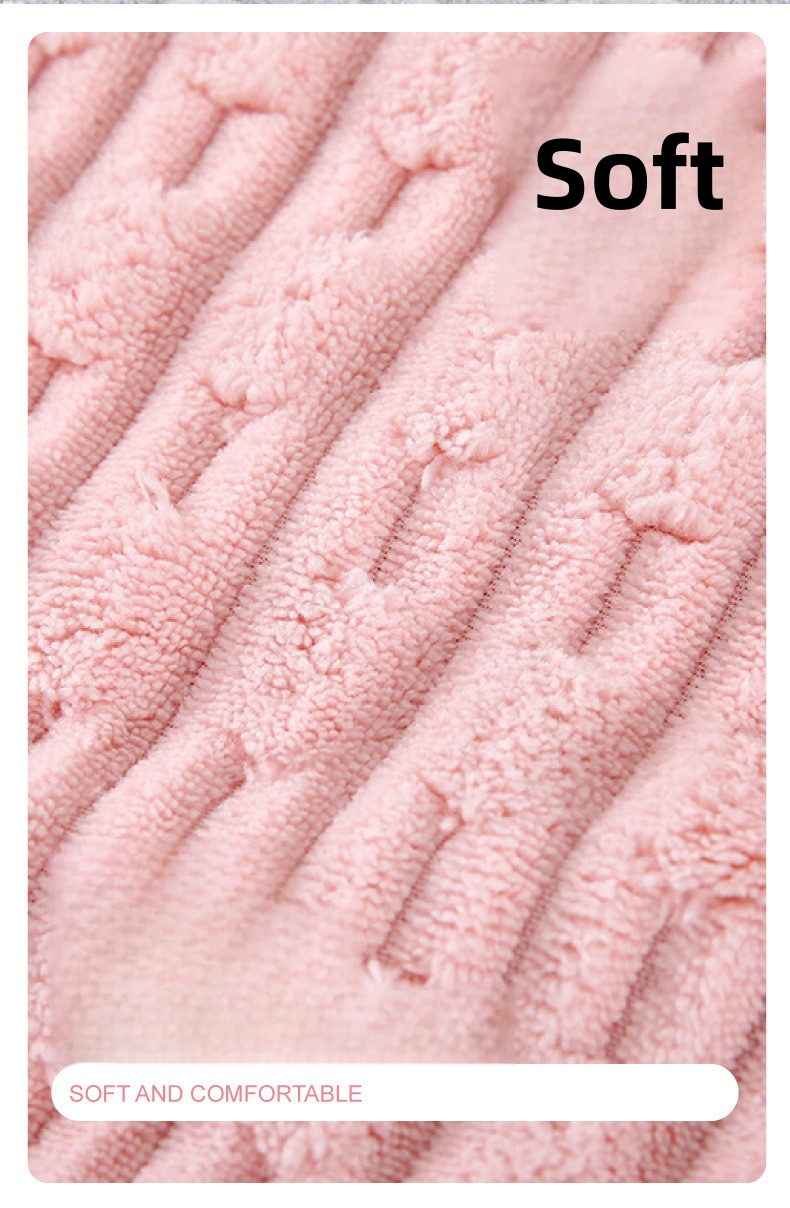 Summer Dënn Korallfleece Handduch Haushalt Gesiichtswäschhandduch mëllt waasserabsorbéierend net fusselnd Gesiichthandduch_voghion.com