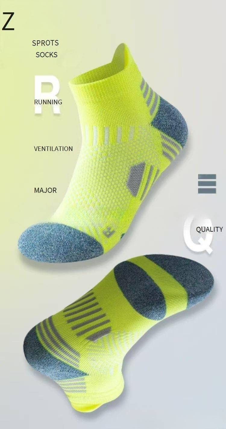 Calzini sportivi professionali per uomo e donna con fondo in spugna spessa, traspiranti, antiscivolo, ad asciugatura rapida, corti, per la corsa in maratona_voghion.com
