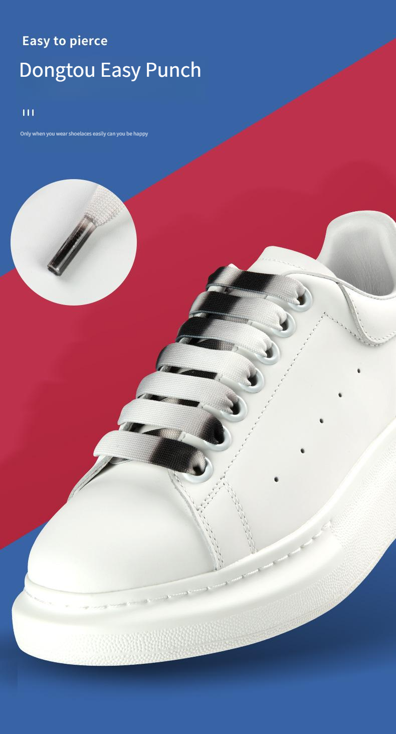 Lacci piatti creativi in poliestere da 12 mm di larghezza, adatti per scarpe da ginnastica, scarpe di tela e scarpe sportive da uomo Air1._voghion.com