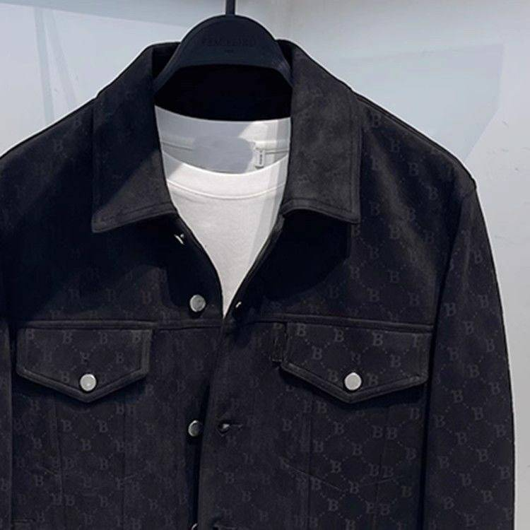 Herrenbekleidung 25 Herbst Neue Businessjacke Mode Hirschleder Arbeitskleidung Lose Jacke Reversmantel_voghion.com