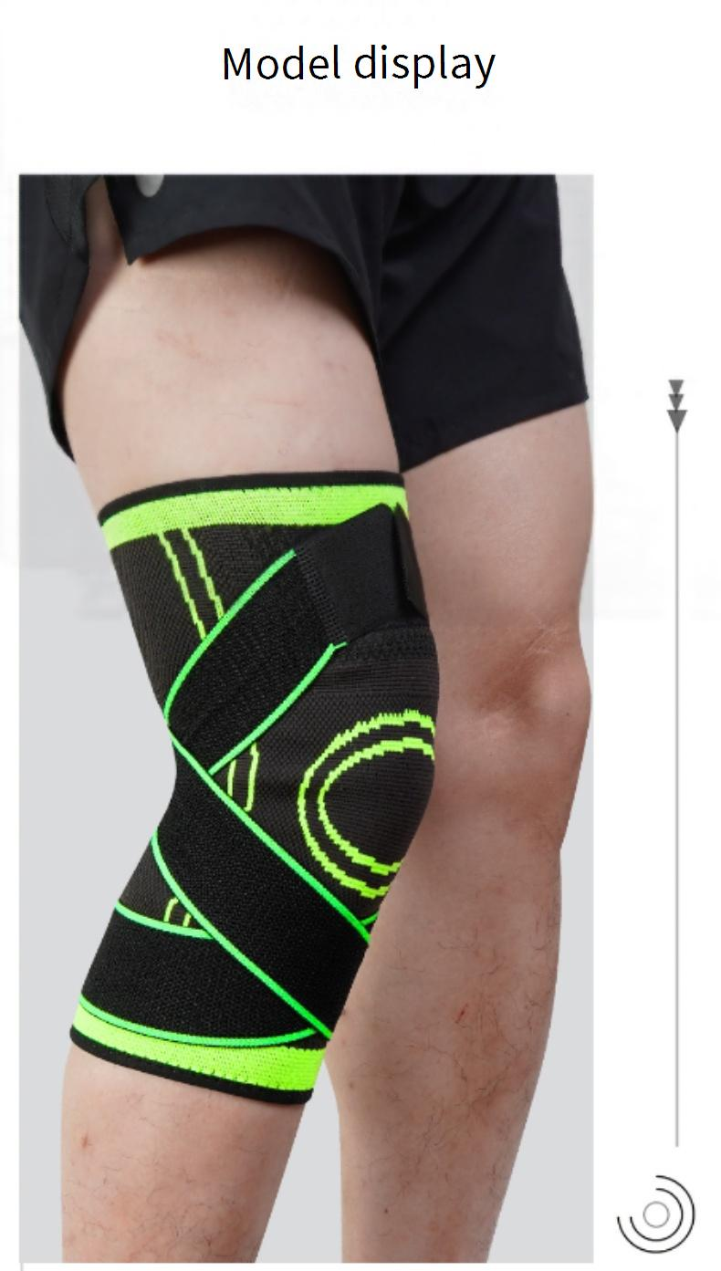Professional Compression Knee Brace With Dual Straps – Breathable Nylon Support For Basketball, Hiking & Running (3 Colors, 3 Sizes, Single-Pack)_voghion.com
