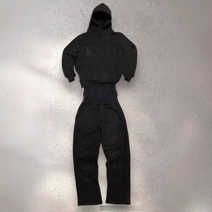 Herrenbekleidung Trendy Unisex Oversized Streetwear Jogger Pants Set mit Hoodie für Freizeitkleidung_voghion.com