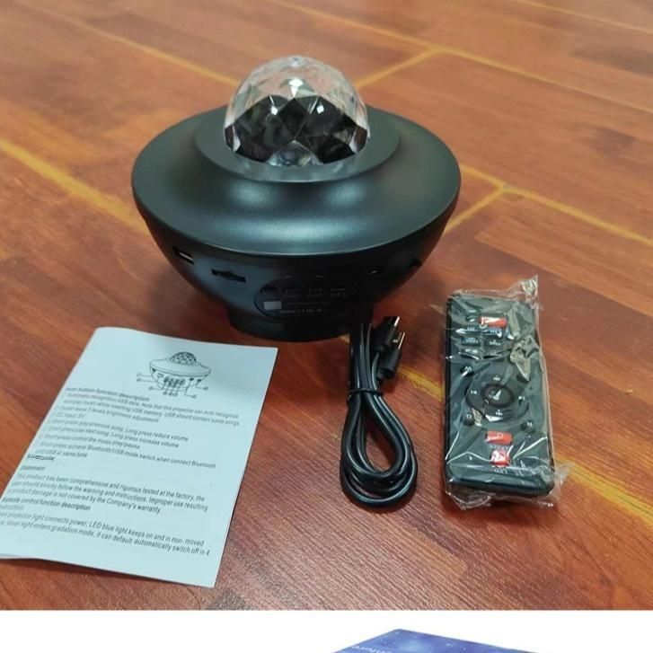 Aurora Projector Night Light With Bluetooth Music, Water Wave LED Starry Sky Lamp For Bedroom, Mood Lighting, Romantic Decor, Gift Idea_voghion.com