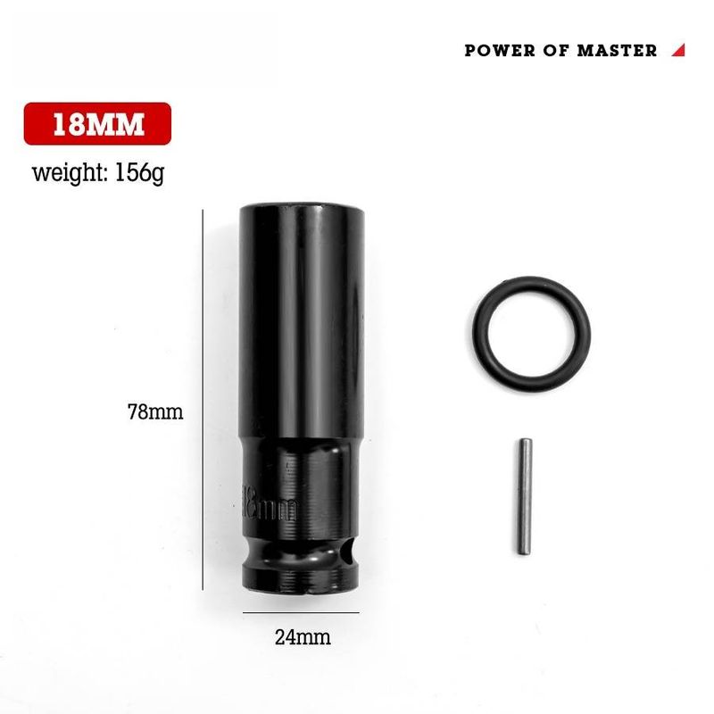 Professional Impact Socket Set (16-24mm) – Cr-V Steel, Anti-Slip Hex Design For Impact Wrenches & Pneumatic Tools (BSTT-1)_voghion.com