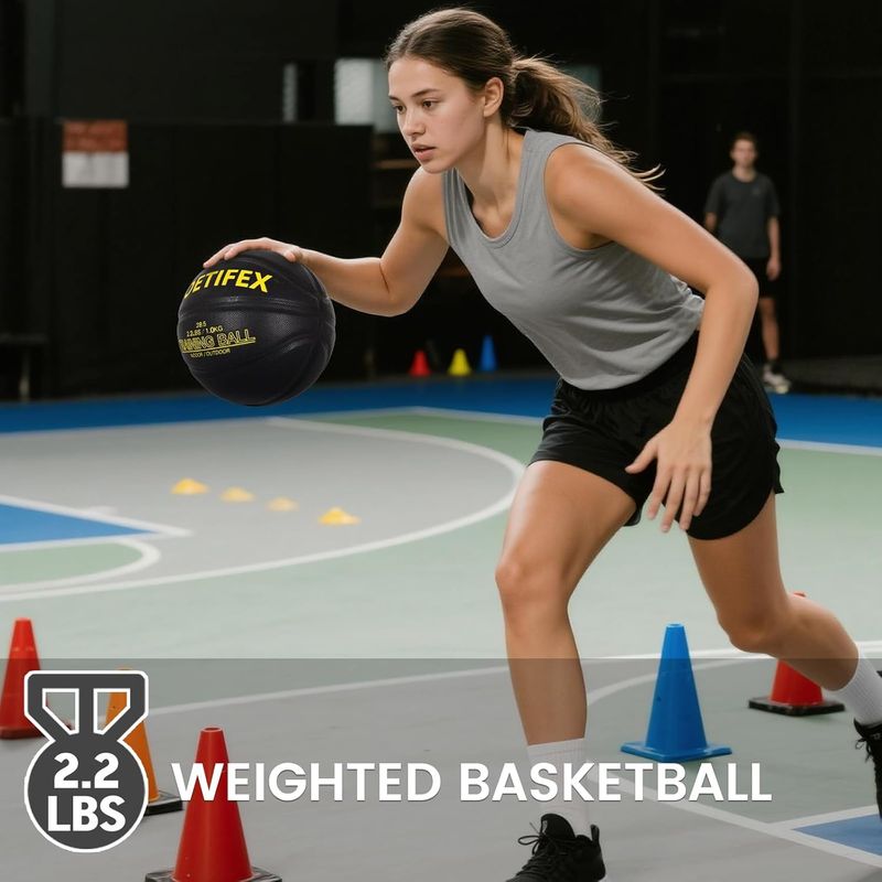 Weight Heavy Basketball 3LBS/2.2LBS 29.5"/28.5" Training Equipment For Indoor & Outdoor – Improve Dribbling Handling Rebounding Basketball (Deflated)_voghion.com