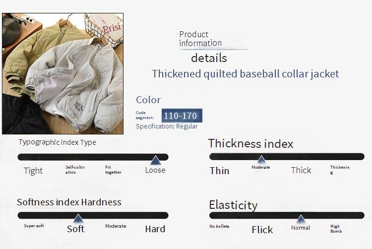 Giacca da baseball in nylon spesso per ragazzi - Cappotto caldo con scollo a V e cerniera, maniche lunghe, fodera in poliestere leggero, stampa casual con lettere (110-170 cm)_voghion.com