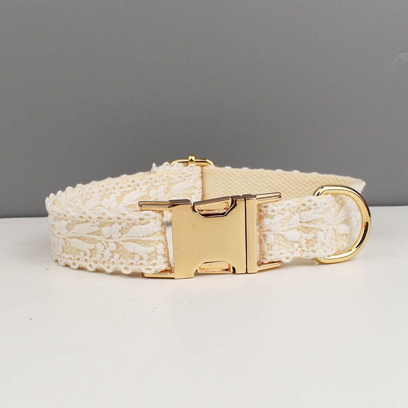 Leaf Lace Pet Vest Collar Wedding Dog Leash Engraving Replacement Buckle_voghion.com