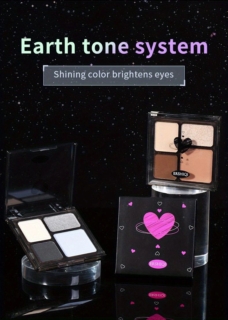 Exklusive ErshiQI Quad Pearl Matt Fine Flash Super Fire Lidschattenplatte_voghion.com