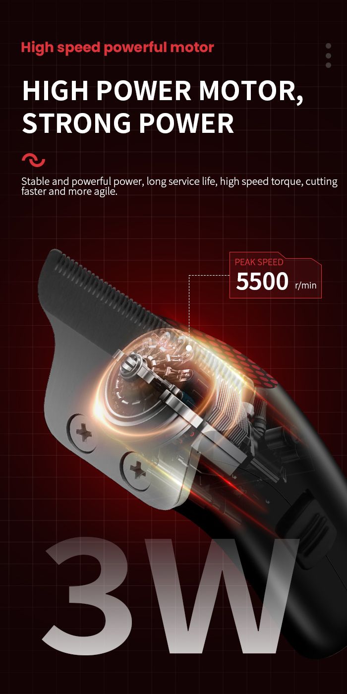 889 Tagliacapelli tascabile professionale senza fili, mini tagliacapelli elettrico compatto, piccolo kit portatile per la cura della barba._voghion.com