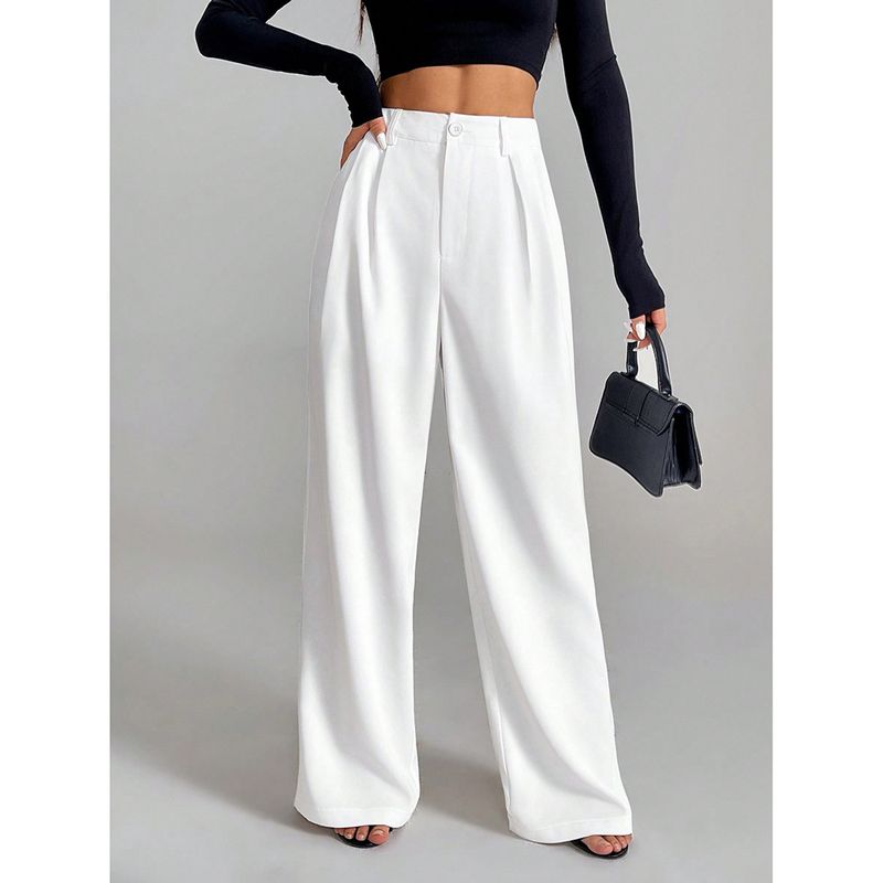 Women's Clothing Casual Pants For Women Spring And Autumn New All Match Straight Drape Loose Wide Leg Long Pants_voghion.com