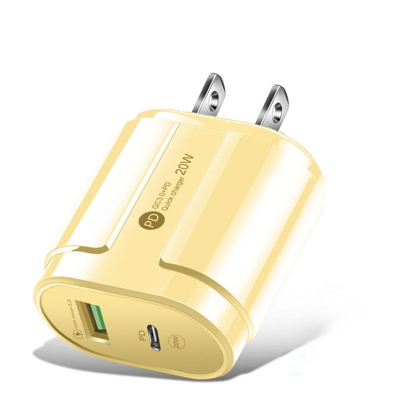 A+C mobiltelefon hálózati adapter USB+PD kétportos gyorstöltő PD töltőfej_voghion.com